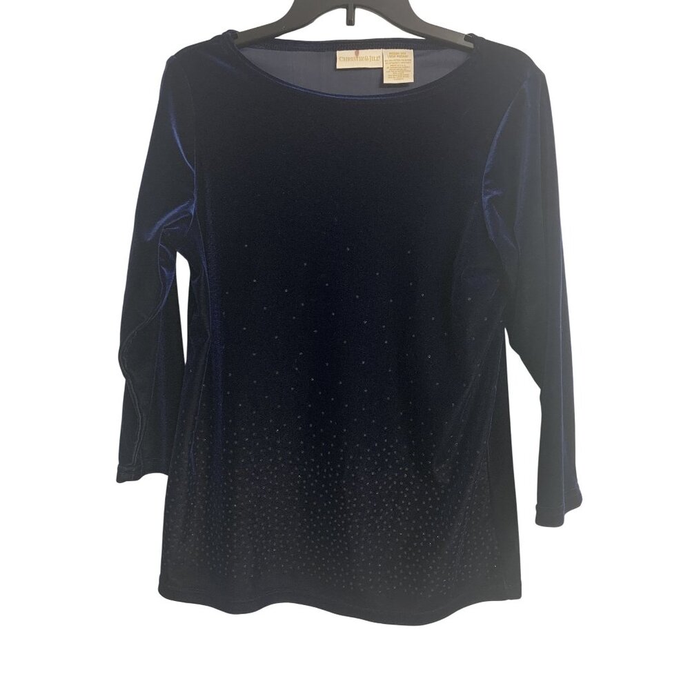 Christie & Jill M Tall Velvet Cozy Whimsigoth‎ Blouse Top Grunge